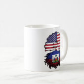 Haitian American USA Tree Roots Flag Kaffeetasse (VorderseiteRechts)