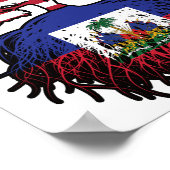 Haitian American USA Tree Roots Flag Poster (Ecke)
