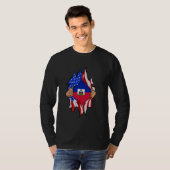 Haitian Blood Inside Me Proud Haiti Flag T-Shirt (Vorne ganz)