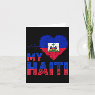 Haitian Flag Day Liebe Haiti Herz Haitian Roots Ha Karte