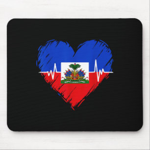 Haitian Flag Day Liebe Haiti Herz Haitian Roots Ha Mousepad