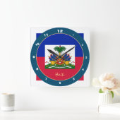Haitian Flag & Haiti Trendmode /Design Uhr (Zuhause)