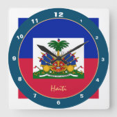 Haitian Flag & Haiti Trendmode /Design Uhr (Vorderseite)