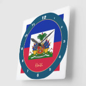 Haitian Flag & Haiti Trendmode /Design Uhr (Winkel)