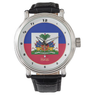 Haitian Flag & Haiti trendy fashion /design watch Armbanduhr