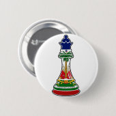 Haitian Queen Schess Piece | Haiti Flag Royalty Button (Vorne & Hinten)
