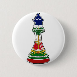 Haitian Queen Schess Piece | Haiti Flag Royalty Button