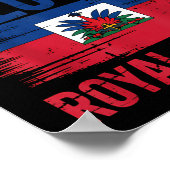 Haitian Roots Haiti-Flaggentag Poster (Ecke)