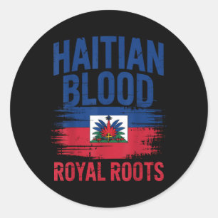Haitian Roots Haiti-Tag Runder Aufkleber