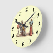 Haitian Street Musicians Clock Runde Wanduhr (Winkel)