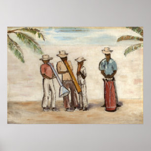 Haitian Street Musicians Poster