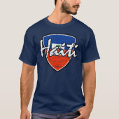 Haitianer beunruhigte Flagge T-Shirt (Vorderseite)
