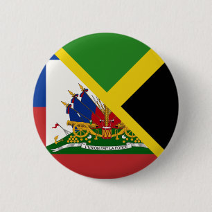 Haitianisch-jamaikanische Flagge   Die Hälfte Jam Button