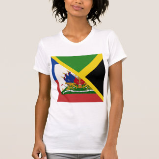 Haitianisch-jamaikanische Flagge | Die Hälfte Jama T-Shirt
