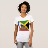 Haitianisch-jamaikanische Flagge | Die Hälfte Jama T-Shirt (Vorne ganz)