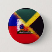 Haitianisch-jamaikanische Lackfahne | Haiti Jamaik Button (Vorderseite)