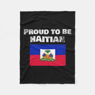 Haitianisch zu sein - Haitianische Flagge gegen Ra Fleecedecke