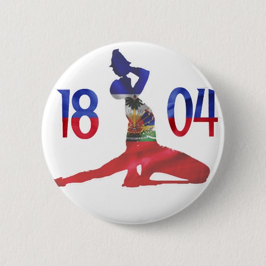 Haitianische Flagge 1804 Neg Mawon | Unabhängigkei Button (Vorderseite)