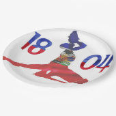 Haitianische Flagge 1804 Neg Mawon | Unabhängigkei Pappteller (Schrägansicht)