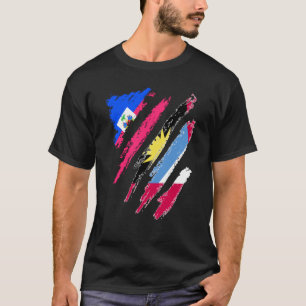 Haitianische Flagge Antigua & Barbuda Grown Patrio T-Shirt