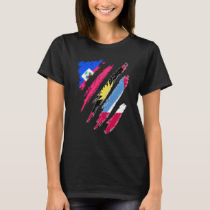 Haitianische Flagge Antigua & Barbuda Grown Patrio T-Shirt