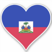 Haitianische Flagge Aufkleber (Vorderseite)