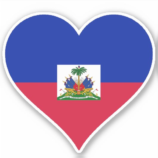 Haitianische Flagge Aufkleber (Vorderseite)