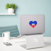 Haitianische Flagge Aufkleber (Laptop auf Schreibtisch)
