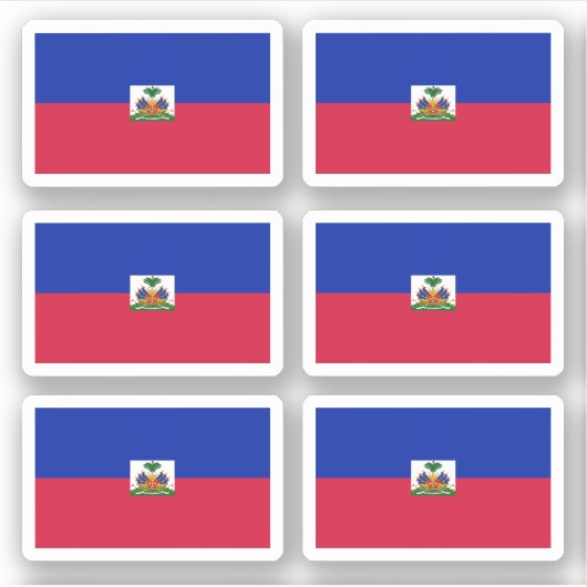 Haitianische Flagge Aufkleber (Vorderseite)