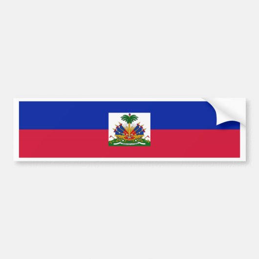 Haitianische Flagge Autoaufkleber (Vorne)