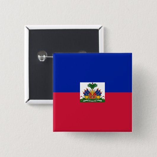Haitianische Flagge Button (Vorne & Hinten)