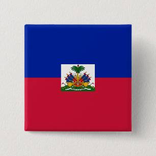 Haitianische Flagge Button