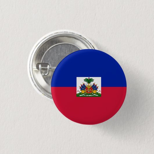 Haitianische Flagge Button (Vorne & Hinten)