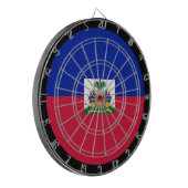 Haitianische Flagge Dartboard & Haiti / Spielbrett Dartscheibe (Vorderseite Links)