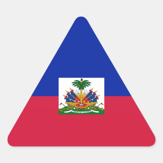 Haitianische Flagge Dreieckiger Aufkleber (Vorderseite)