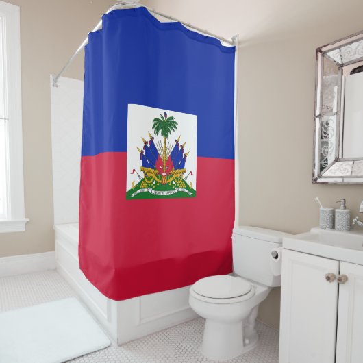 Haitianische Flagge Duschvorhang (Beispiel)