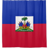 Haitianische Flagge Duschvorhang (Vorderseite)