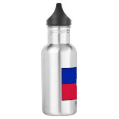 Haitianische Flagge Edelstahlflasche (Links)