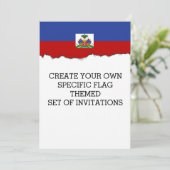 Haitianische Flagge Einladung (Stehend Vorderseite)