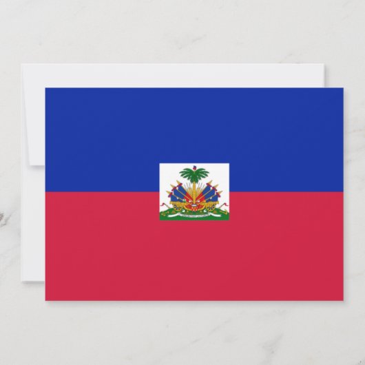 Haitianische Flagge, Flagge Haitis Hochzeit Einladung (Rückseite)