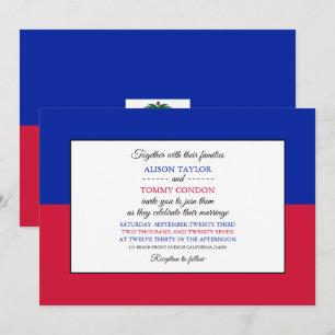 Haitianische Flagge, Flagge Haitis Hochzeit Einladung