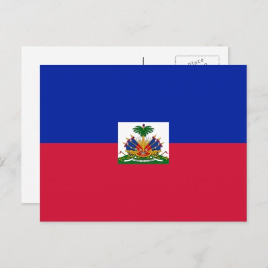 Haitianische Flagge, Flagge Haitis Postkarte (Vorne/Hinten)