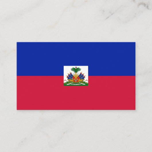 Haitianische Flagge, Flagge Haitis Visitenkarte (Vorderseite)