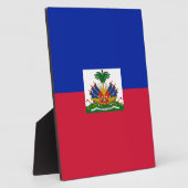 Haitianische Flagge Fotoplatte (Seite)