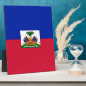 Haitianische Flagge Fotoplatte (Seite)