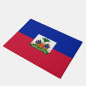 Haitianische Flagge Fußmatte (Schrägansicht)