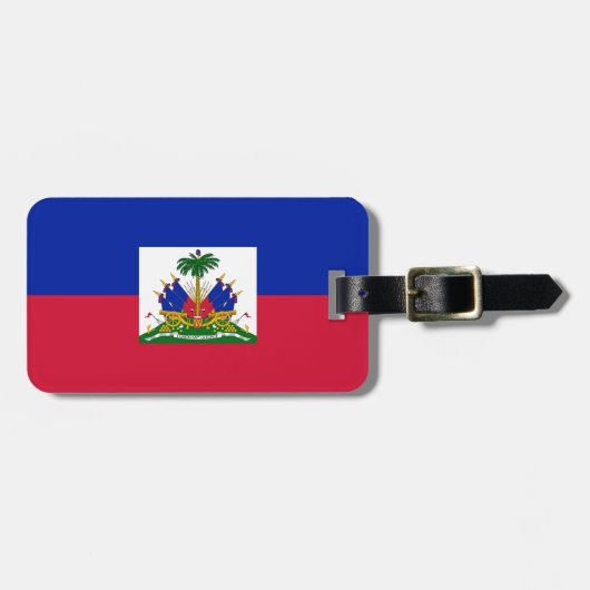 Haitianische Flagge Gepäckanhänger (Vorderseite horizontal)