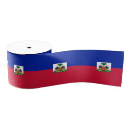 Haitianische Flagge & Haiti - Reise, Urlaub/Sport Ripsband