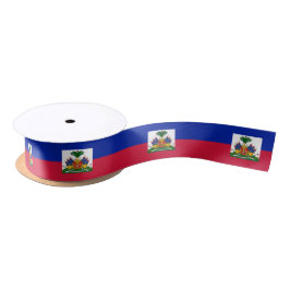 Haitianische Flagge & Haiti - Reise, Urlaub/Sport Satinband