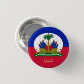 Haitianische Flagge & Haitianisch Mode, Reisen/Spo Button (Vorne & Hinten)